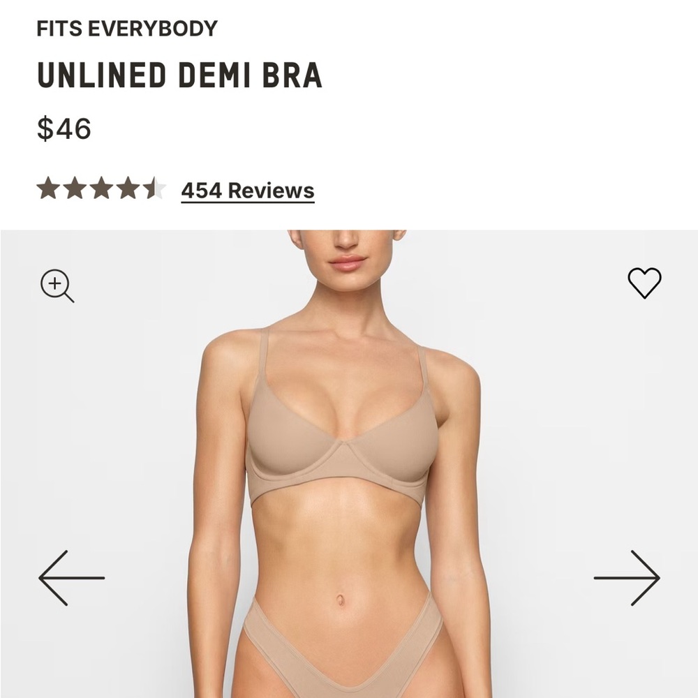 Skims Fits Everybody Unlined Demi Bra